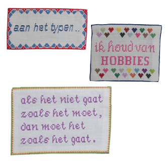 Embroidered sayings