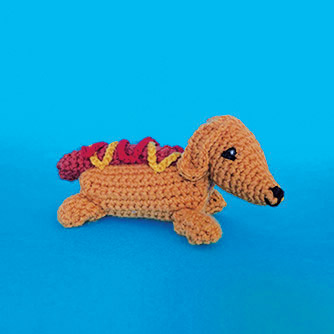 Crochet hotdog